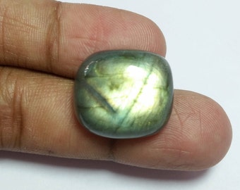 35% OFF natural labradorite  cabochon cushion shape multy flash labradorite size-19x17x8MM wt-22.85 CTS #125