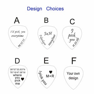 Personalized Custom Engraved Wood Guitar Pick / Wooden Plectrum Musician Valentines Day Gift Wooden Box image 6