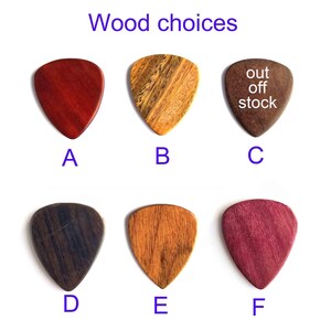 Personalized Custom Engraved Wood Guitar Pick / Wooden Plectrum Musician Valentine Valentine's day Gift Wooden Box Three Colors image 8