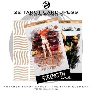 The Fifth Element Tarot Cards - Major Arcana Only - Digital Download