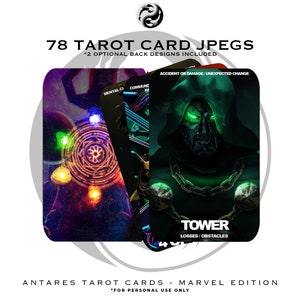 Marvel Comics Tarot Cartas 78 Deck [HIGH RES JPG] - 300DPI - Personal - Imprimir - Sólo archivos digitales!