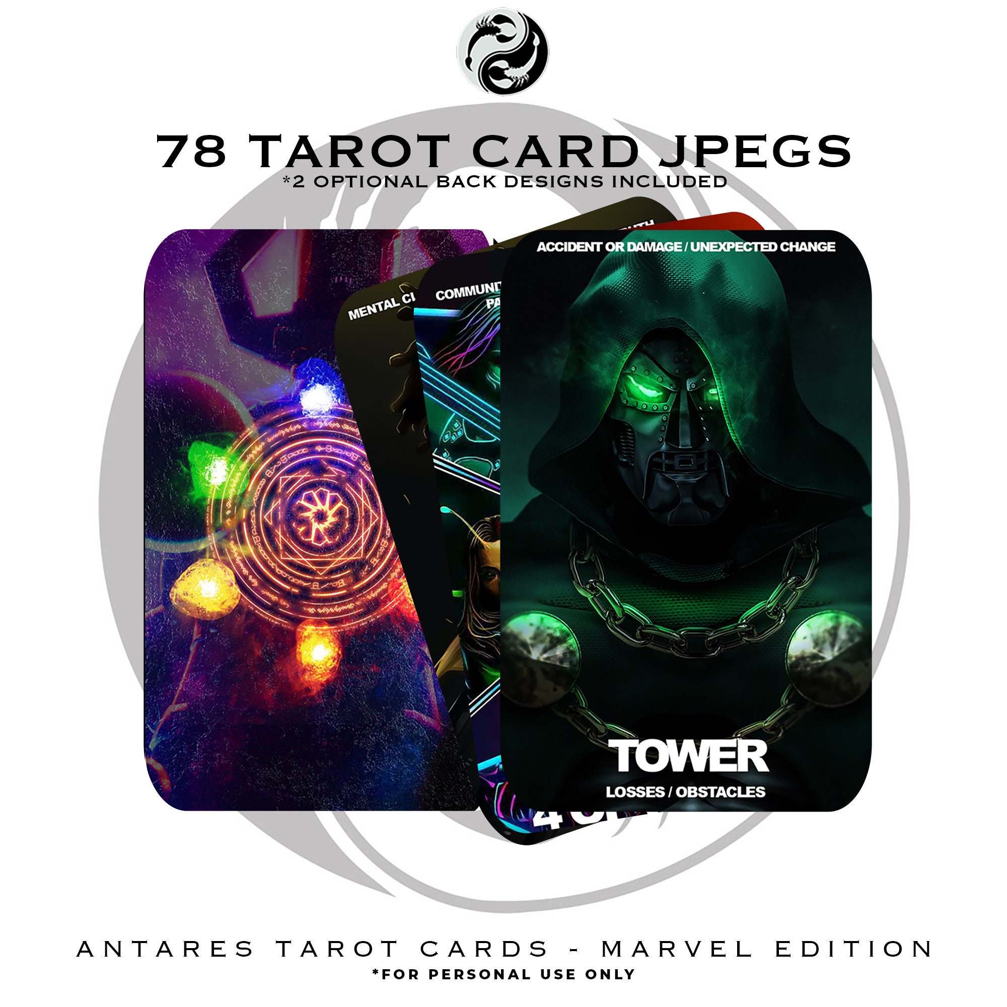 Cartoon Tarot Deck - Etsy Cartoon Tarot Deck - Etsy