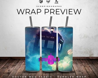 Doctor Who Tardis PNG, Doctor Who TV-Show, 20 Unzen Tardis Becher Design, gerade 20 Unzen Becher, Tardis Becher png, PNG, digitaler Download