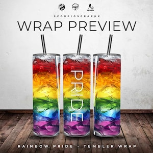 Rainbow Pride PNG, Pride png, LGBTQ 20oz Tumbler Design, Rainbow Pride Tumbler png, 30oz Tumblr design, lgbtq, PNG, Digital download