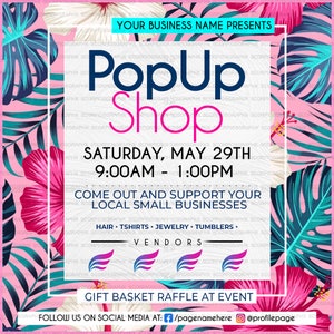 Flyer pop-upwinkel, SOCIAL MEDIA-FLYER, verkoopflyer, Instagram-flyer, boetiekflyer, canvassjabloon, pdf-sjabloon