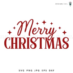 Merry Christmas SVG File: Holiday Clipart (Digital Download)