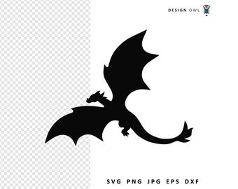 Dragon Silhouette SVG: Fantasy Cut File (Digital Download)