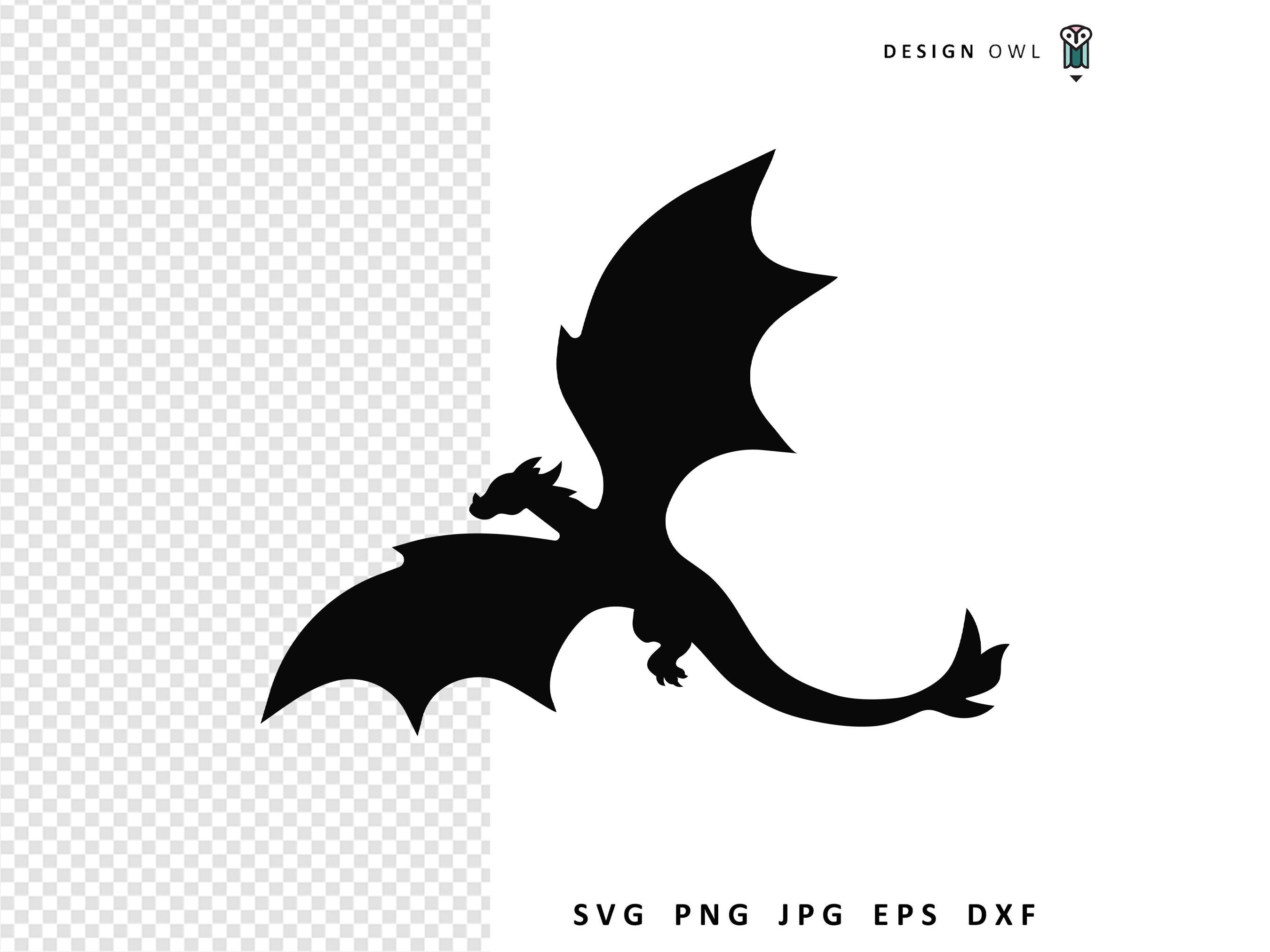 Dragon Silhouette SVG: Fantasy Cut File (Digital Download)