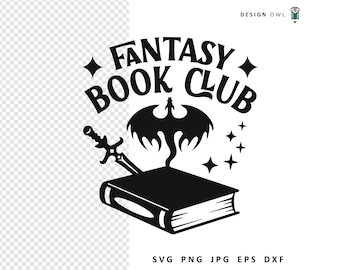 Fantasy Book Club SVG: Dragon Romantasy Shirt Design (Digital Download)