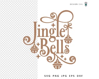 Jingle Bells SVG: Vintage Christmas Cut File (Digital Download)