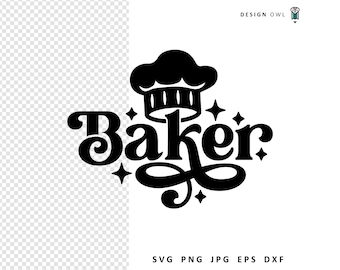 Baker SVG File: Chef Hat Design (Digital Download)