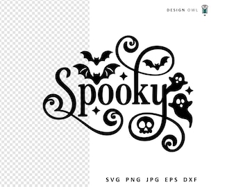 Archivo SVG de Halloween espeluznante: diseño gótico, archivo de corte Cricut (descarga digital)
