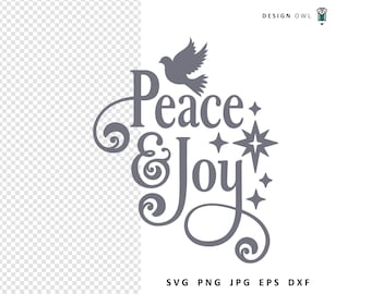 Peace and Joy Christmas SVG File: Religious Design (Digital Download)