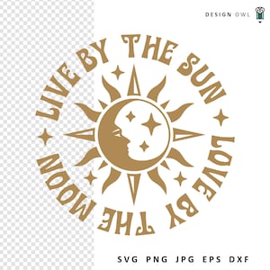 Arquivo SVG Sol e Lua: Arquivo de corte Boho (download digital)