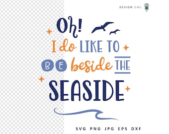 Seaside Quote SVG: British Beach Nautical Wall Art (Digital Download)