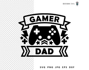 Gamer Dad SVG File: Gaming Cut File for Cricut (Digital Download)