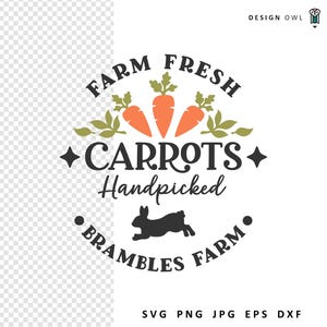 Farm Fresh Carrots SVG: Farmhouse Sign Cut File (Digital Download)