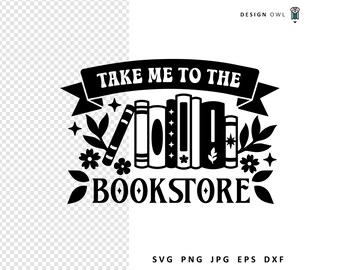 Portami in libreria SVG: Design per maglietta da lettura (download digitale)