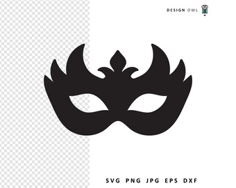 Mardi Gras Mask SVG: Masquerade Photo Prop (Digital Download)