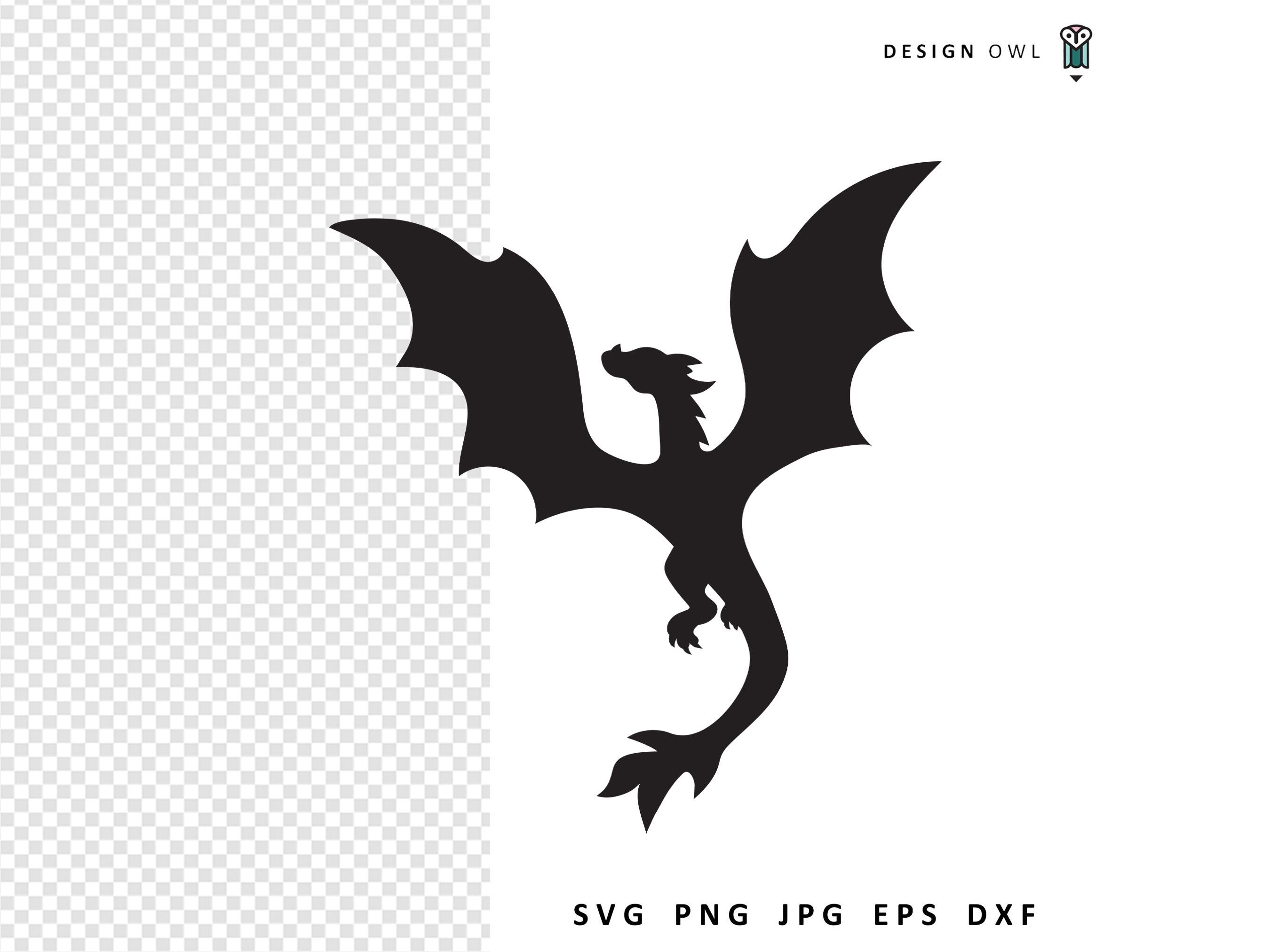Dragon Silhouette SVG: Fantasy Cut File (Digital Download)