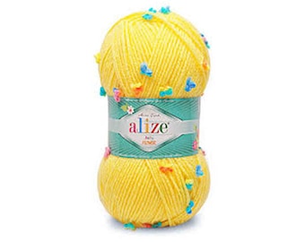 Alize Baby Flower Special baby yarn Crochet yarn Yarn for knitting Hand knit yarn Multicolor yarn Hypoallergenic yarn Autumn Winter yarn