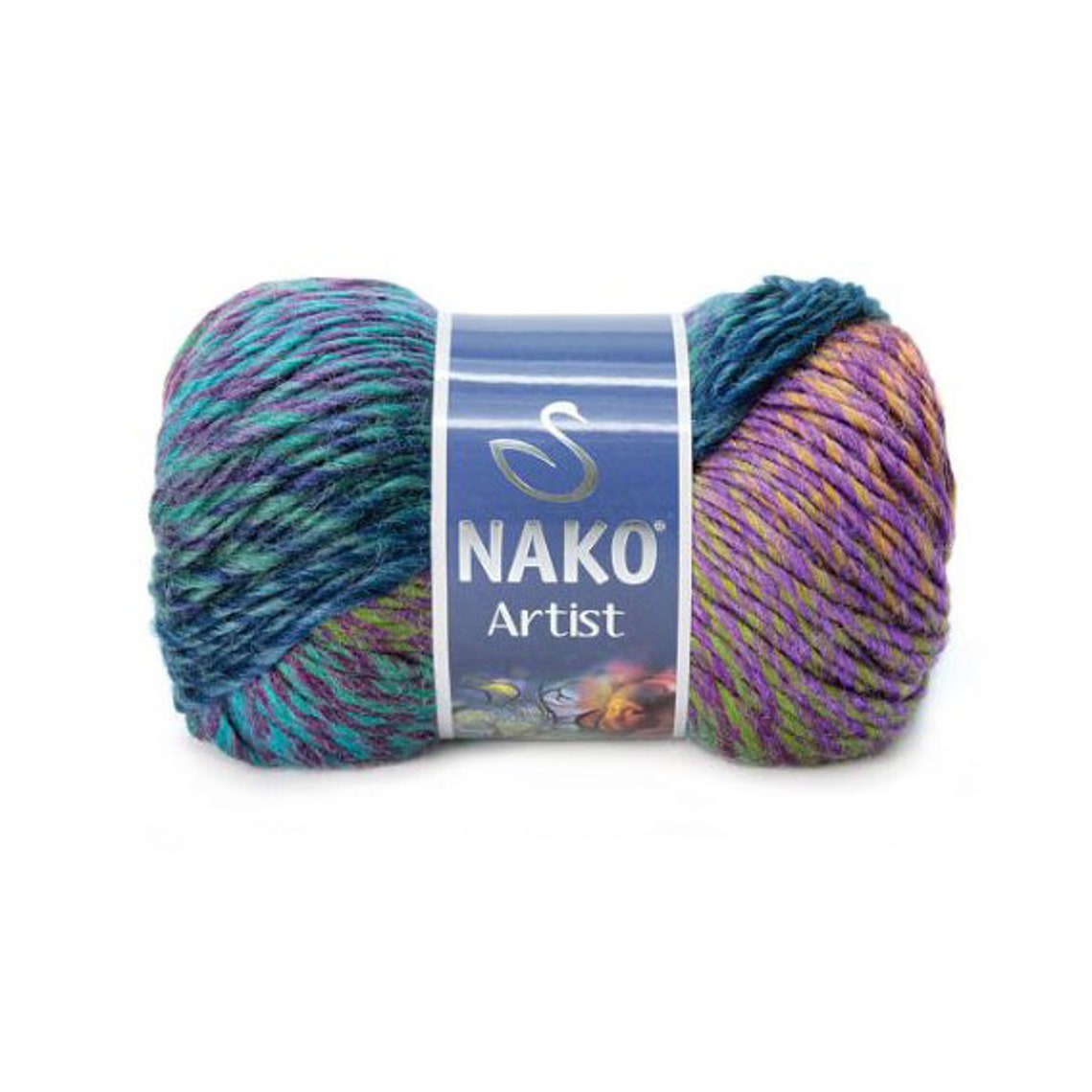 Nako Artist multicolor yarn Crochet yarn Yarn for knitting Etsy
