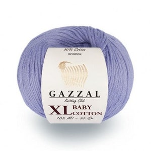 Baby Cotton XL GAZZAL Baby Garn Сotton Garn Sommergarn Frühling Garn Baumwolle Baby-Baumwolle Farbwahl Hand stricken Garn weiches Garn stricken