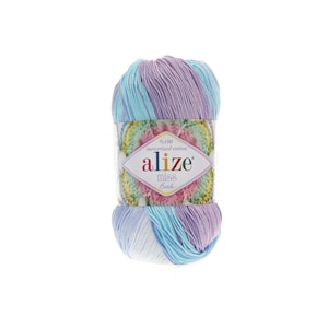 Miss Batik Alize Mercerized cotton Yarn for knitting Crochet yarn Cotton yarn Summer yarn Cotton yarn Hand knit yarn Color choice Amigurumi