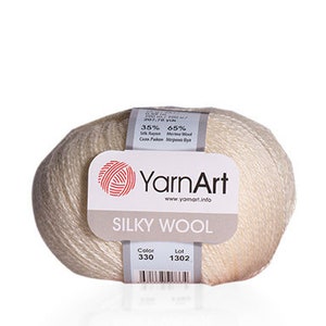 YarnArt Silky Wool Merino Wool misto seta lana filato lavorato a mano filato lana merino lavorato a mano uncinetto filato rayon lucido Soft Winter Yarn
