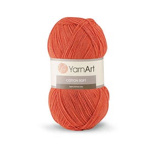 Cotton Soft YarnArt Crochet yarn Yarn for knitting Hypoallergenic yarn Summer yarn Hand knit yarn Color choice Cotton-Acrylic yarn Soft yarn
