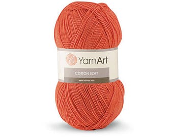 Cotton Soft YarnArt Crochet yarn Yarn for knitting Hypoallergenic yarn Summer yarn Hand knit yarn Color choice Cotton-Acrylic yarn Soft yarn
