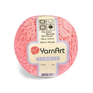 Sommer YarnArt High Quality Häkelgarn Garn zum Stricken Sommergarn Handstrickgarn Baumwoll-Viskose Garn Weiches Garn Summer Yarn Art