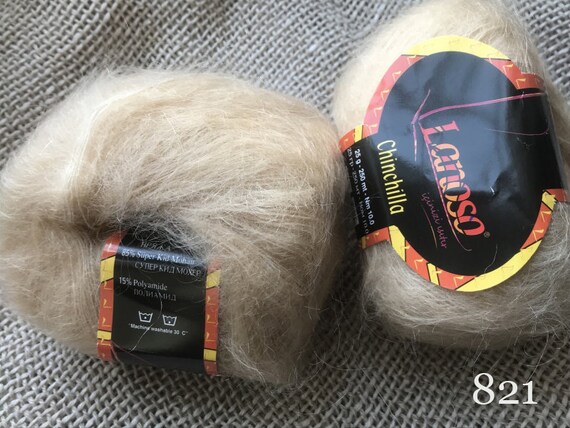 Chinchilla Lanoso Yarn Kid Mohair Yarn Thin Yarn Angora Goat