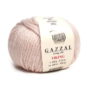 Gazzal Wikinger Garn zum Stricken Häkelgarn Handgestricktes Garn Farbwahl Babygarn Babywolle Hypoallergenes Garn Antibakterielles Garn