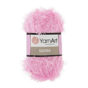 SAMBA YarnArt yarn Long eyelash yarn Faux fur yarn Fun Fur yarn Yarn for knitting Hand knit yarn Acrylic yarn Shawl yarn Wrap Scarf yarn
