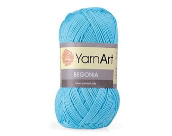 Begonia yarnart Mercerized cotton Yarn for knitting Crochet yarn Cotton yarn Summer yarn Cotton yarn Hand knit yarn Color choice Amigurumi