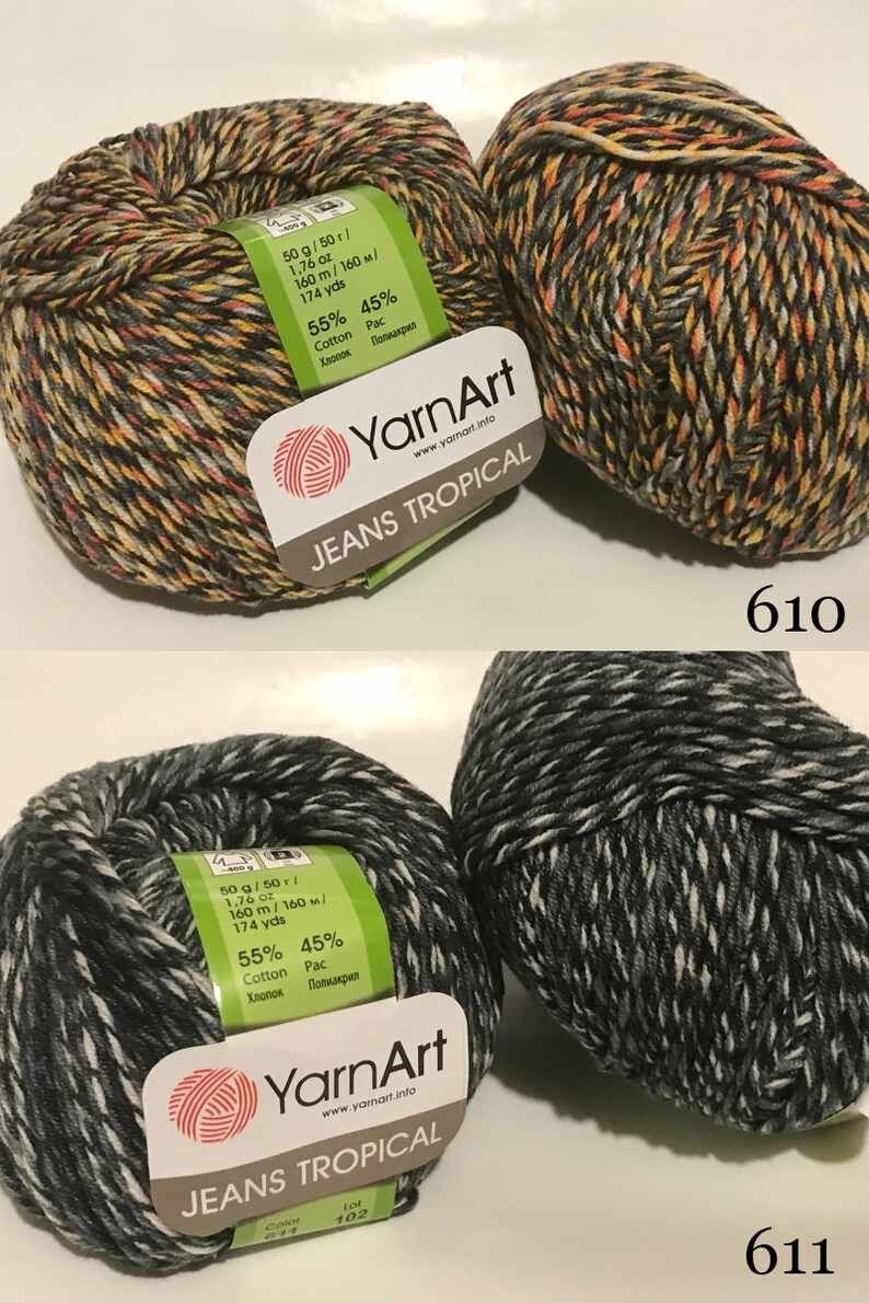 Jeans Tropical Yarn Art Crochet Yarn for Knitting Etsy