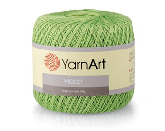 Violet YarnArt Mercerized cotton Yarn for knitting Crochet yarn Cotton yarn Summer yarn Cotton yarn Hand knit yarn Color choice Amigurumi