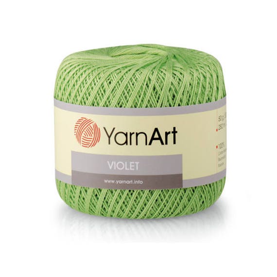 Violet Yarnart Mercerized Cotton Yarn for Knitting Crochet Yarn