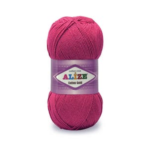 Cotton Gold Alize Crochet yarn Yarn for knitting Hypoallergenic yarn Summer yarn Hand knit yarn Color choice Cotton-Acrylic yarn Soft yarn