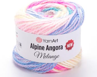 YarnArt Alpine Angora Melange Nouveau — Laine super volumineuse 20 / 80 fils acryliques 150 g / 150 m pour pulls épais et couvertures