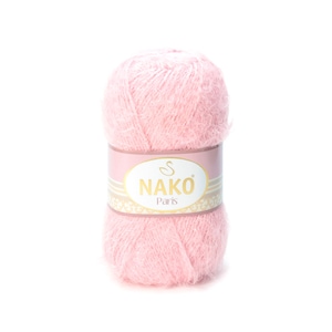 Nako Paris Crochet yarn Yarn for knitting Hypoallergenic Polyester yarn Summer yarn Hand knit yarn Sweaters yarn Fluffy yarn Shawls yarn