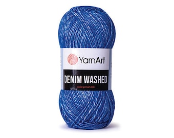 Denim Gewassen GarenArt Haakgaren Zacht Garen voor breien Hypoallergeen garen Zomergaren Handgebreid garen Kleur keuze Katoen-Acryl garen