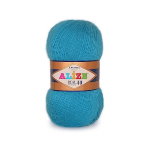 Angora Real40 Alize Häkelgarn Garn zum Stricken Wintergarn Handstrickgarn Farbwahl Angoragarn Weiches Garn Wollmischgarn