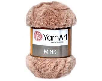 YarnArt MINK Fur yarn Creative yarn Hand knit yarn Fake fur Yarn for toys Bulky yarn Yarn art fur yarn art Mink Winter yarn soft fake fur