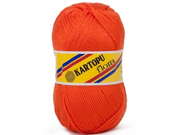Kartopu Flora Virkgarn Stickgarn Handstickat garn 100% akrylgarn Sjalgarn Omslagsgarn Halsduksgarn Sommargarn Vintergarn