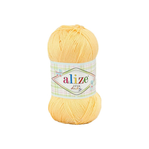 Diva Alize Baby Crochet yarn Yarn for knitting Yarn with silk effect Hypoallergenic microfiber yarn Summer yarn Hand knit yarn Color choice