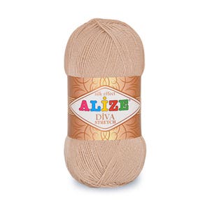 Diva Stretch Alize Crochet yarn Yarn for knitting Elastic yarn Bikini yarn Hypoallergenic microfiber yarn Summer yarn Hand knit yarn