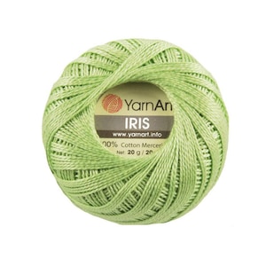 Iris YarnArt Crochet yarn for knitting Crochet yarn Cotton yarn Summer yarn Hand knit yarn Color choice Amigurumi Lace Mercerized Cotton