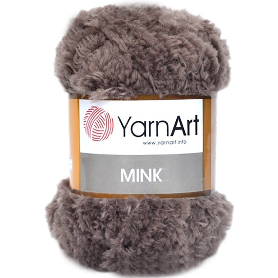  Yarnart Mink Fur Yarn, Soft Fur Yarn Chunky Fluffy